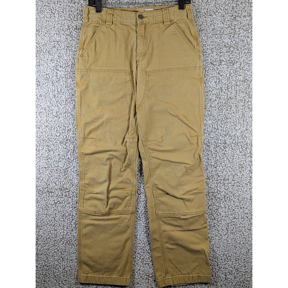 Carhartt Double Knee Duck Canvas Pant Size 29x29 (Tag34x32) Tan Regular BN2802-M